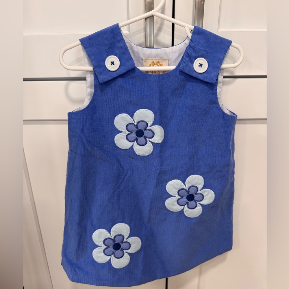 NWT The Beaufort Bonnet Company Blue Juliet Jumper with Flowers